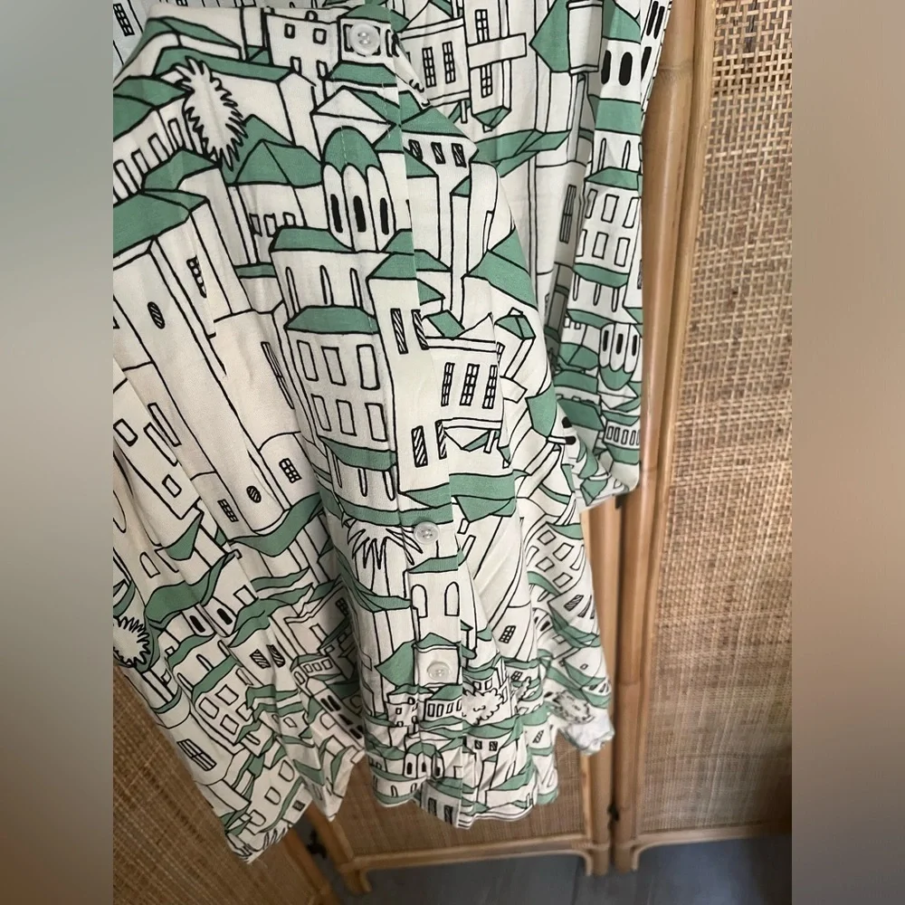 Anthropologie porridge cityscape lounge midi dress - Picture 10 of 11